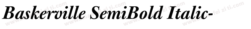Baskerville SemiBold Italic字体转换